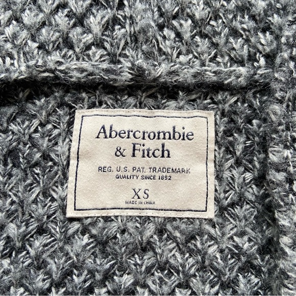 Abercrombie And Ditch Women’s Long Gray Cardigan XS Oversized Y2K Wool Blend - Picture 2 of 12